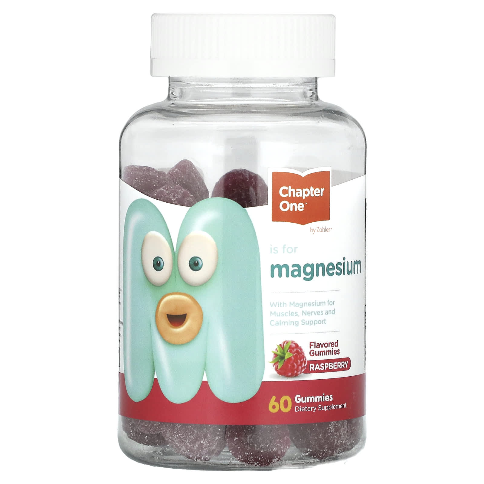 

Magnesium Gummies, Raspberry, 60 Gummies (50Mg per Gummie)