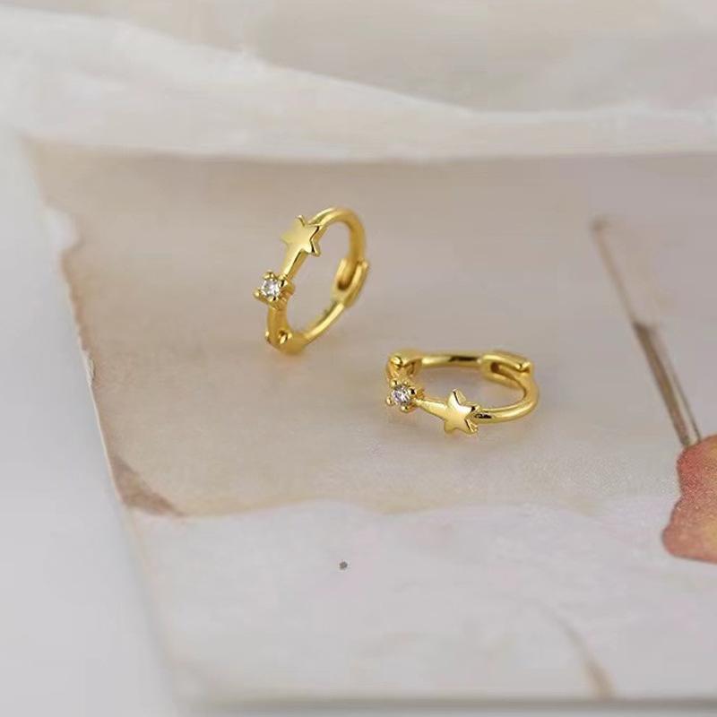 Stern Kleine Ohrringe für Frauen Neue Ohrringe Damen Nischen Design Ohrringe