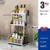 Stainless Steel Multi-layer Kitchen Rack: Spice, Knife Holder & Storage