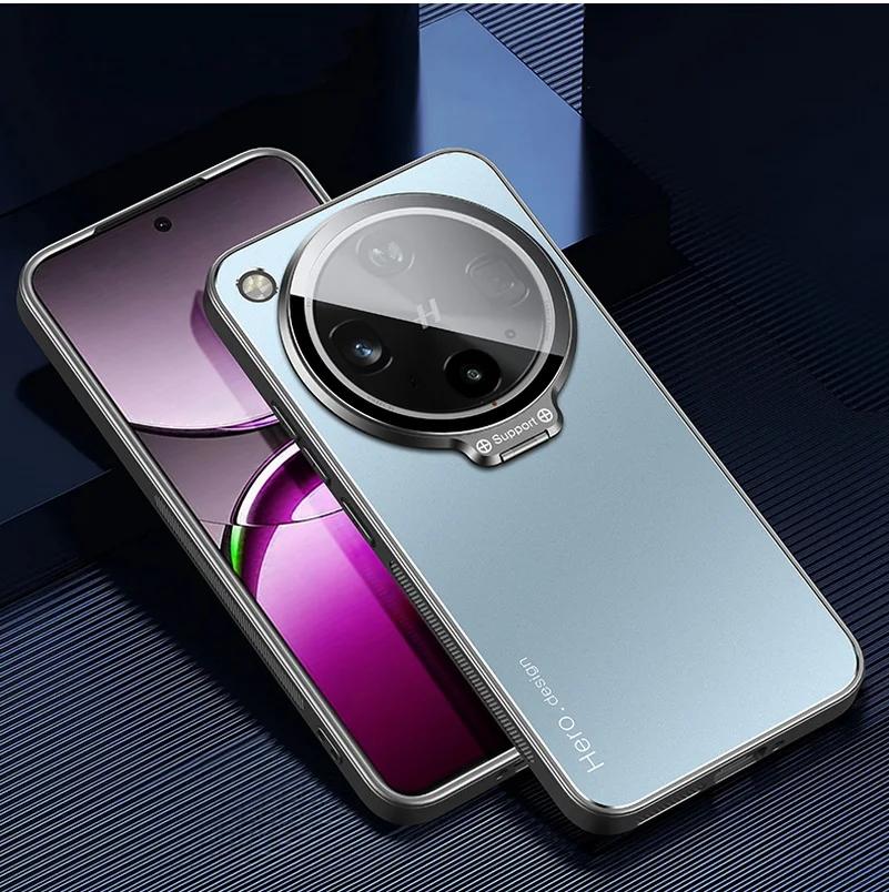 For Find X8 Ultra Case Metal Lens Camera Holder Cover for OPPO Find X8ultra X8S Plus X8S+ X8Pro Shockproof Matte Kickstand Case