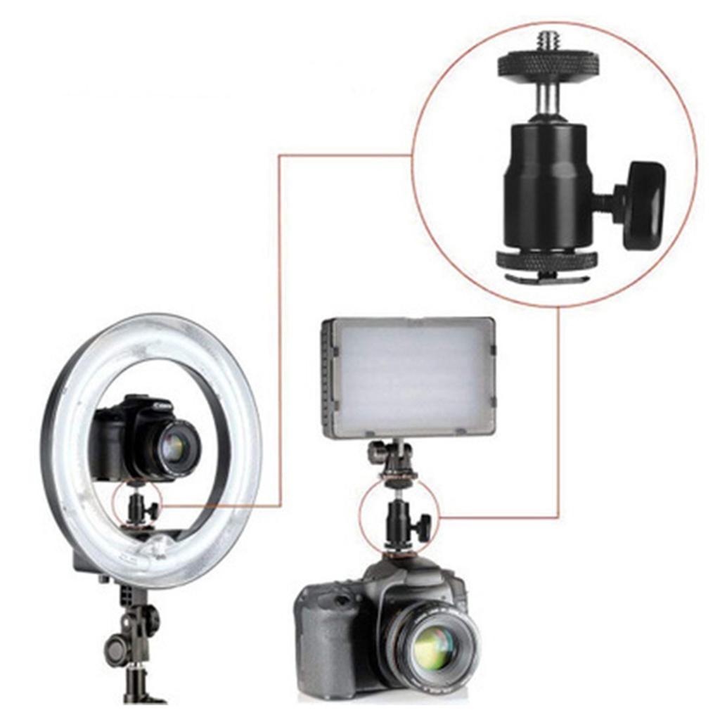Mini Ball Head 360 Degree Panoramic Tripod Ball Head Aluminum Camera Mount Ball Head with Hot Shoe
