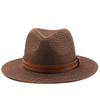 Junbie Straw Panama Fedora Hat with Yellow Belt