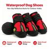 4 Pièces/Ensemble Chaussures pour Chien de Compagnie pour Chiens Moyens Grands Imperméables Pluie Neige Bottes pour Chien Durables Respirantes Entraînement Extérieur Randonnée Chaussures pour Chien