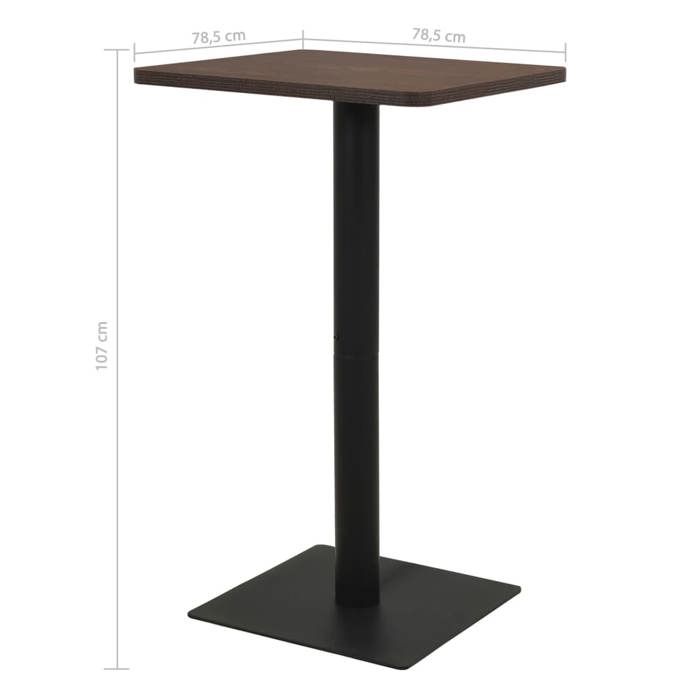 VidaXL Table de bistro Cendre foncé 78,5x78,5x107 cm 321929
