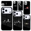 Capa Case for iPhone 17 Air 16 Pro Max 15 Plus 11 13 Mini 14 12 Back Phone Cover Fishing Heartbeat