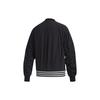 adidas Bomber Logo Wrinkled Solid Loose Sports Casual Jacket Women Black FU6230