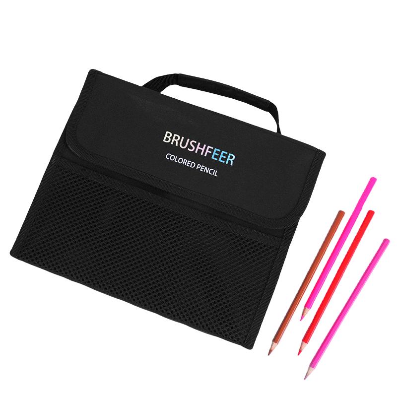 200 Holes Color Pencil Case Black Large Capacity Pencils Bag for Students Stationery Adult Artists and Colorists