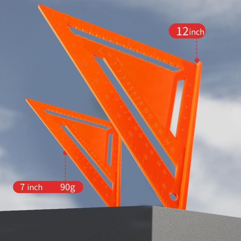 Carpenter Rafter Square Triangle Ruler Angle Drawing Tool for Exact Measurements in Furniture and Model Construction