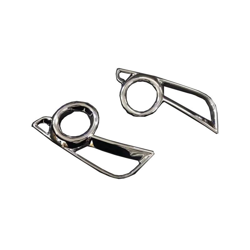 Car Body Front Fog Light Lamp Detector Frame Stick ABS Chrome Cover Trim For Toyota Highlander 2015 2016 2017 2018