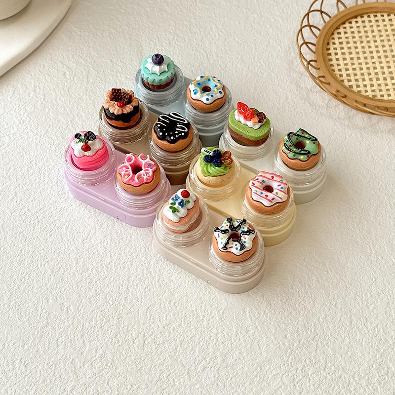 

Women Contact Lense Kit Holder Container Cute Cartoon Contact Lens Case for Travel Party with Lenses Tweezers Gift