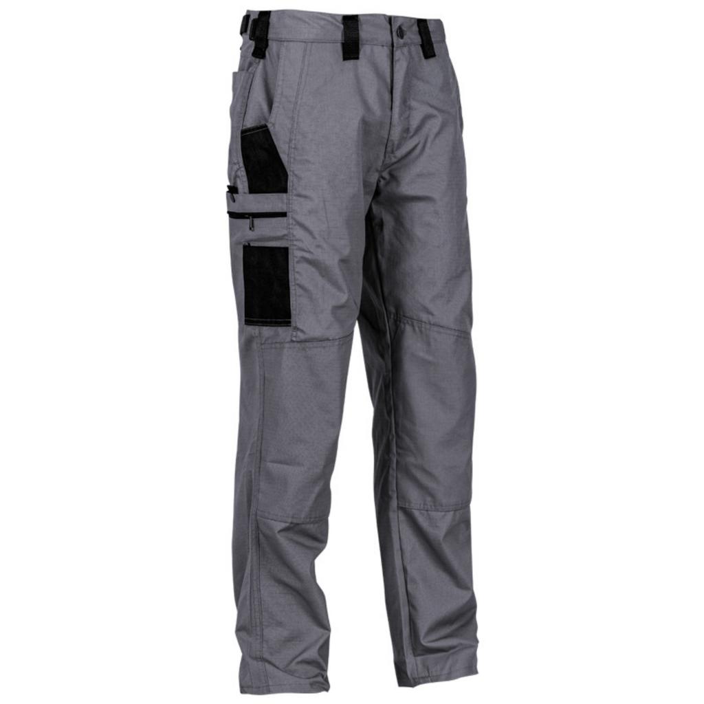 Men's Plaid Fabric Cargo Pants, Outdoor Multi-Pocket Work Trousers