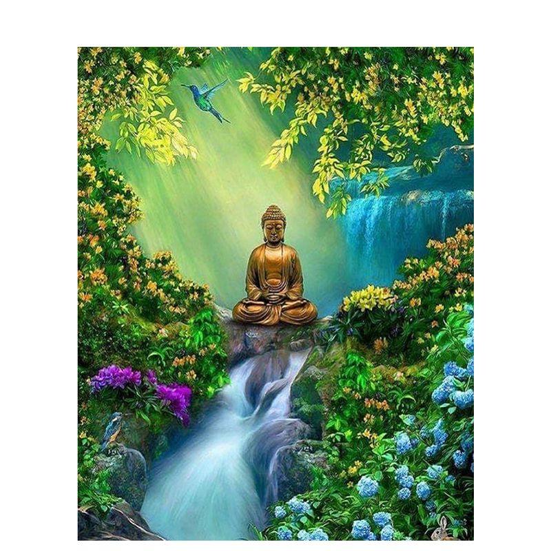 Diamant Malerei Buddhismus Strass Kunst 5D Diy Diamant Stickerei Religiöse Figuren Volle Runde Mosaik Hause Dezember