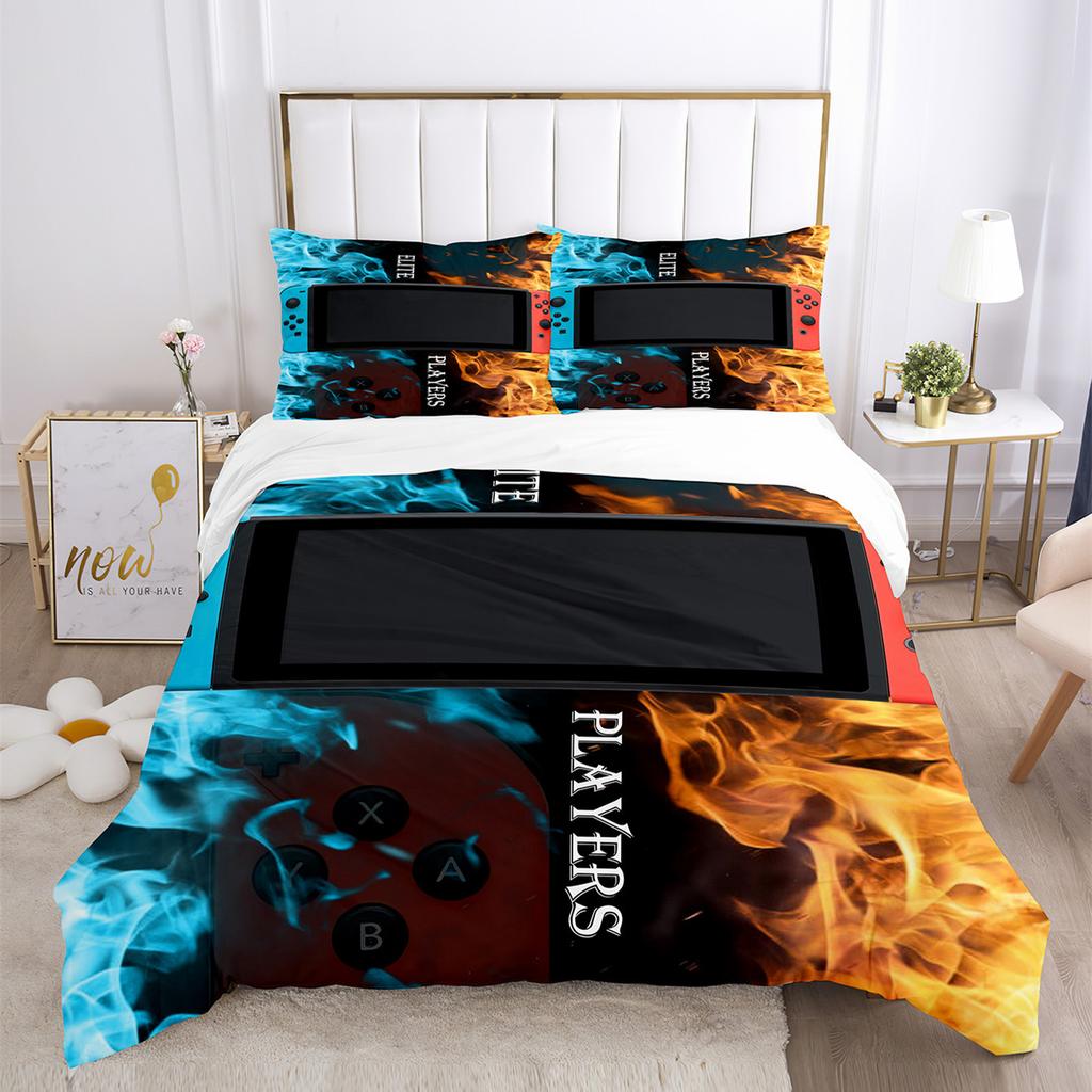 Three-Piece Quilt Cover Gamepad Kit 3D Digital Printing Bedding Sheets