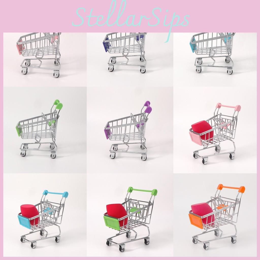 Small Metal Toy Shopping Cart Interactive Features For Kids Role Playing Games