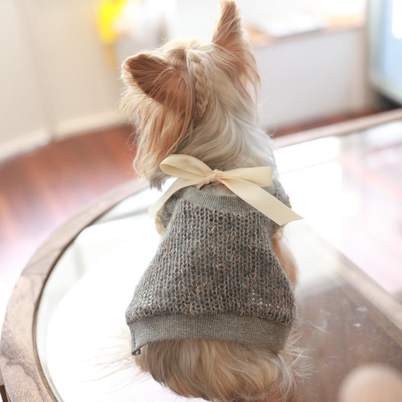 

Luxury Dog Clothes Autumn Winter Small Dog Clothing Dogs Puppy Sweater Chihuahua Dogs Cat Apparel Accessories Product Supplies XS светло-серый