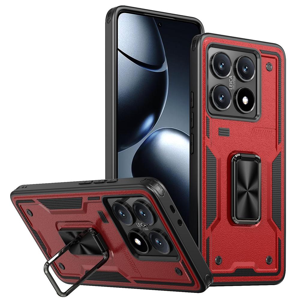 For Xiaomi 14T Pro Case/Mi 14T 5G Shockproof Magsafe Phone Case Car Magnetic Bracket Protective Cover TPU+PC