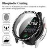 Rostfritt stålrem + fodral för Samsung Galaxy Watch 7 40mm 44mm Metal Loop Strap Bling Fodral Skärmskydd i härdat glas