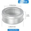 Metal Tin Cans, 20 Pack 6 Ounce Round Empty Containers, Metal Tins with Clear Lids for Kitchen Office Aromatherapy, Candles, Candy Storage