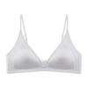 Thin Shoulder Strap Thin Summer French Satin Seamless Deep V Triangle Cup Comfortable Invisible Bra Cover