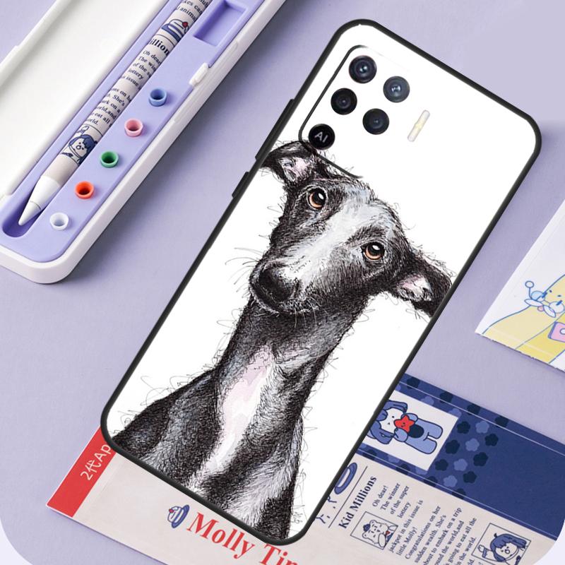 Galgo Greyhound Dog For Oppo A40 A60 A80 A94 A74 A54 A15 A18 A38 A58 A78 A98 A16 A76 A96 A57 A17 A77 A5 Pro Case