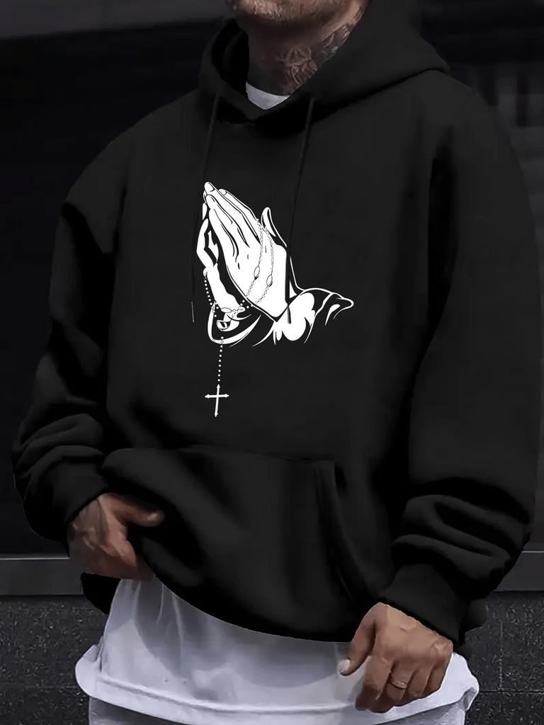 Casual Hoodie Sweatshirt with Graphic Print - Comfortable Polyester