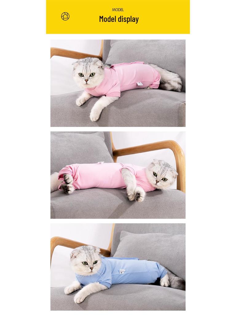 Cat Spay/Neuter Recovery Suit - Post-Op Anti-Lick Pet Clothing