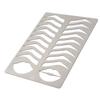 Eyebrow Lip Stencils Brushed Silver Thickened Stainless Steel Reusable Eyebrow Practice Template Makeup Shaper