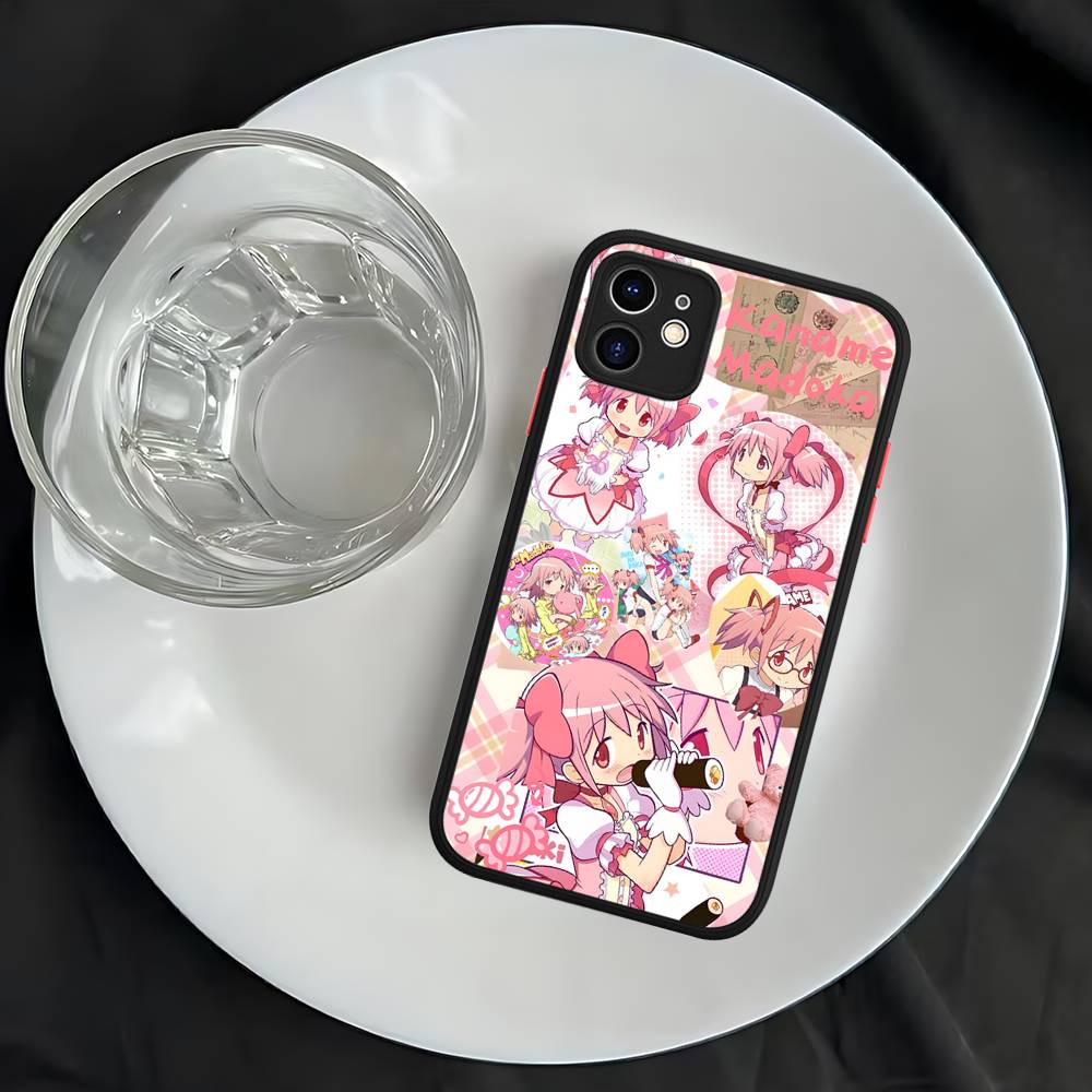 Cute Anime Puella Magi Madoka Magica Silicone Case For IPhone 16 15 14 13 12 11 Pro Max Plus X XS MAX Shockproof Matte Cover
