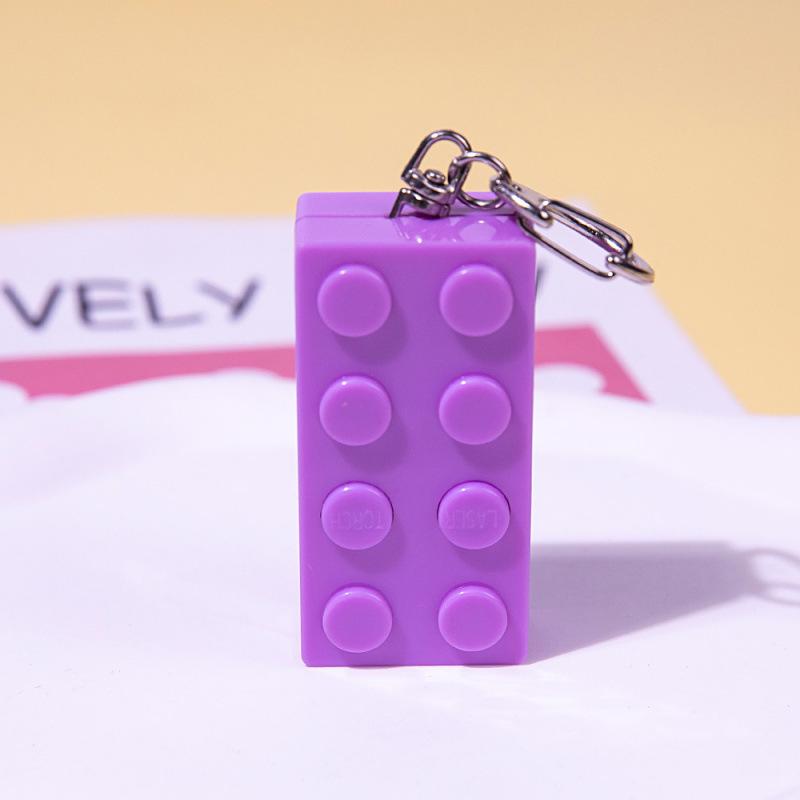 Glow-in-the-Dark Infrared Building Blocks Laser Flashlight Pet Toy Keychain Gift