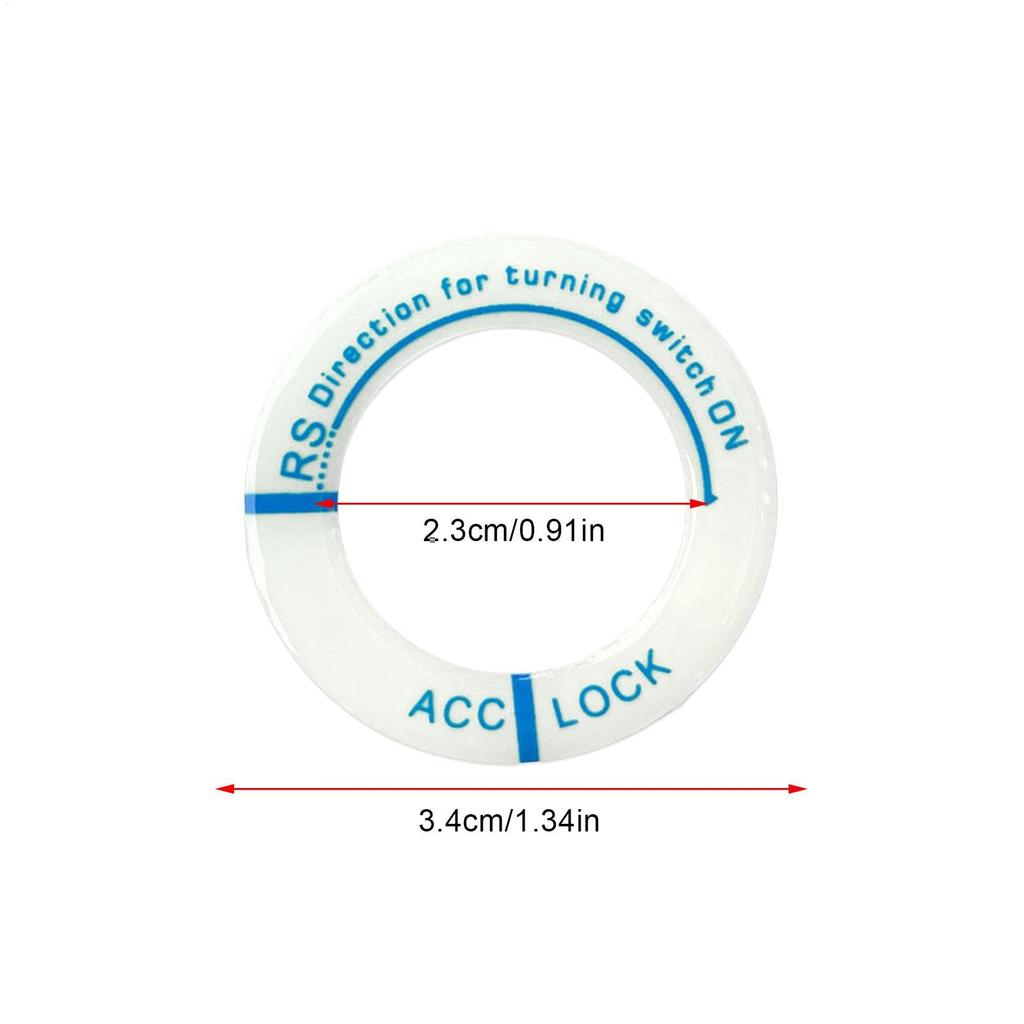 Luminous Ignition Key Ring - Fluorescent Luminous Switch, Engine Start Cover Keyhole | Bright