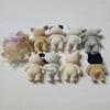 1Pc Forest Family Animal Figure Rabbit Bear Dog Flocked Shaggy Figurine Animal Model Toy For Kid Factory Defects