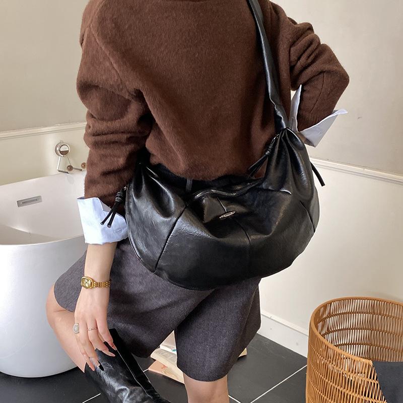 PU Hobo Bag for Women with Soft Curved Design Adjustable Strap