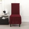 High Quality Seersucker Chair Cover For Dining Room Banquet Chair Slipcover Stretch Chair Skirt Elastic Wedding Chair Decoration