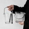 Portable Glass Ice Bucket with Tongs