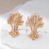 Fashion Glossy Dangle Earrings For Women  Rose Gold Color Simple Ethnic Pattern High Quality Daily Fine Jewelry