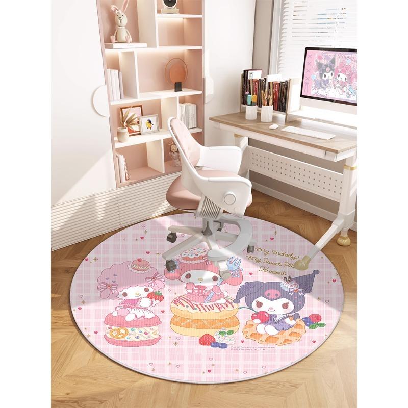 Tapis Cartoon Mignon Kuromi Salon Chambre à Coucher Canapé Porte d'Entrée Paillasson Décoration de Maison Fille Enfants Tapis Antidérapant Cadeau