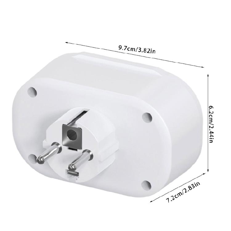 Wall Mounted EU Power Adapters Convert German Standard Outlet To Double Socket & USB Charging Port for International
