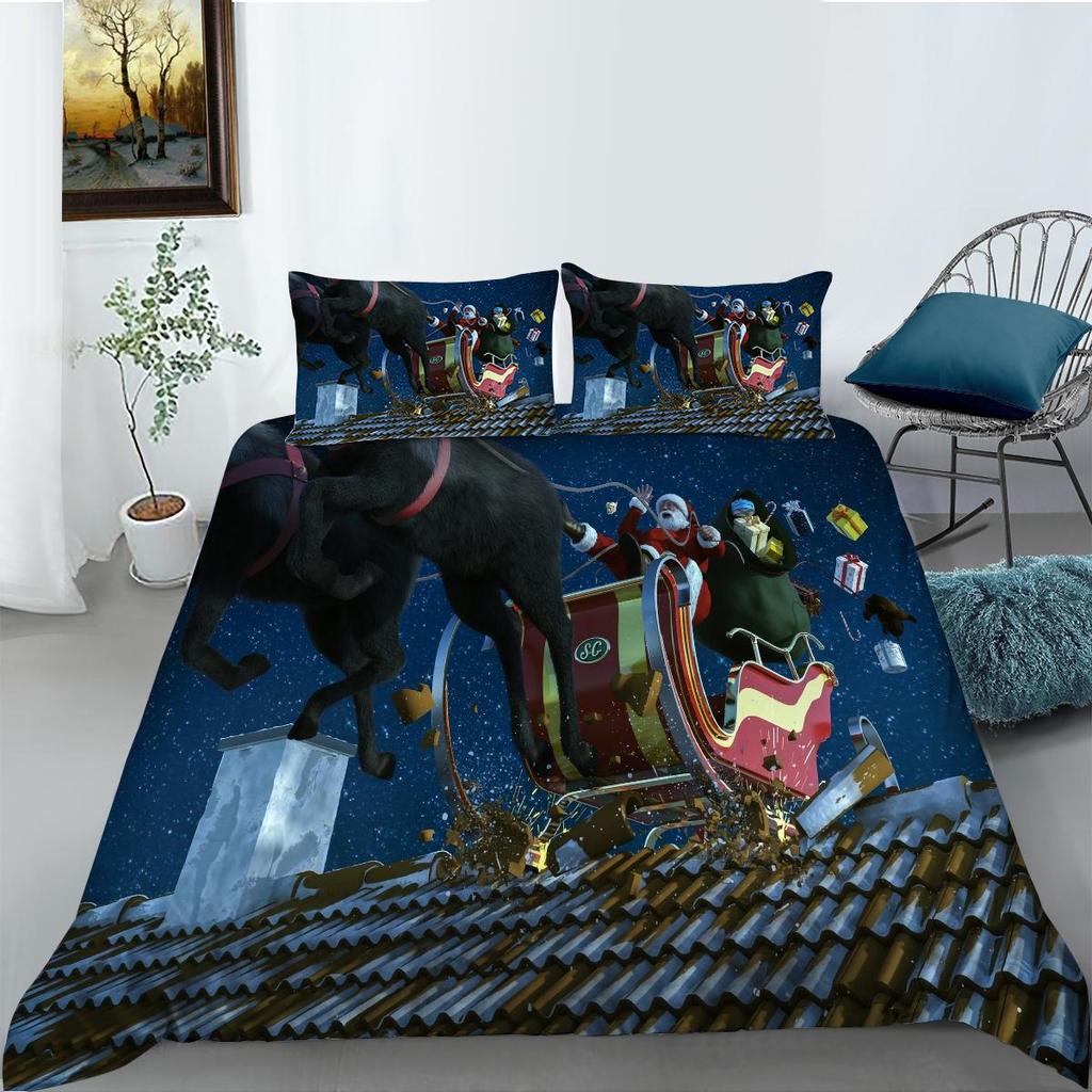 Bettbezug-Set für Zuhause, Bettwäsche, einzigartiges Design, weihnachtliche Heimtextilien, hochwertiges Bettdeckenbezug-Set