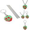 Halloween Horror Apple Pendant Necklace With Alloy Material For Costume Wear And Gift