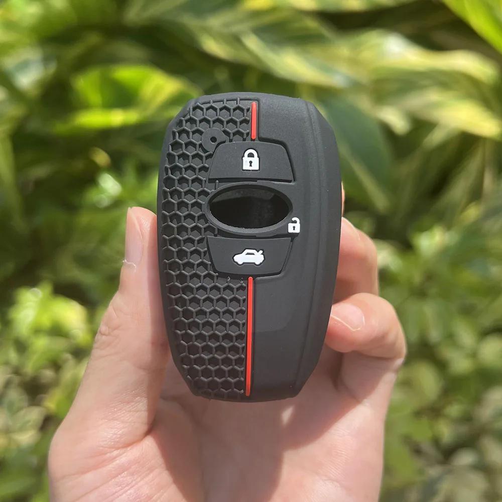 

Silicone Car Key Case for Subaru Legacy Impreza Forester Xv Trezia BRZ Wrx Levorg Outback Rubber Remote Cover Protector Keychain