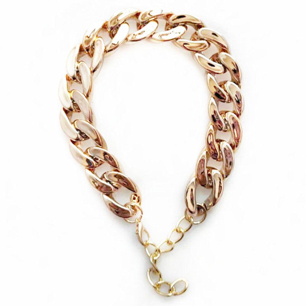 

Nice Adjustable Golden Dog Collar Super Lightweight Plastic Cat Doggy Cuban Link Collar Bulldog Decoration Necklace Pet Accessories рожевий колір золота