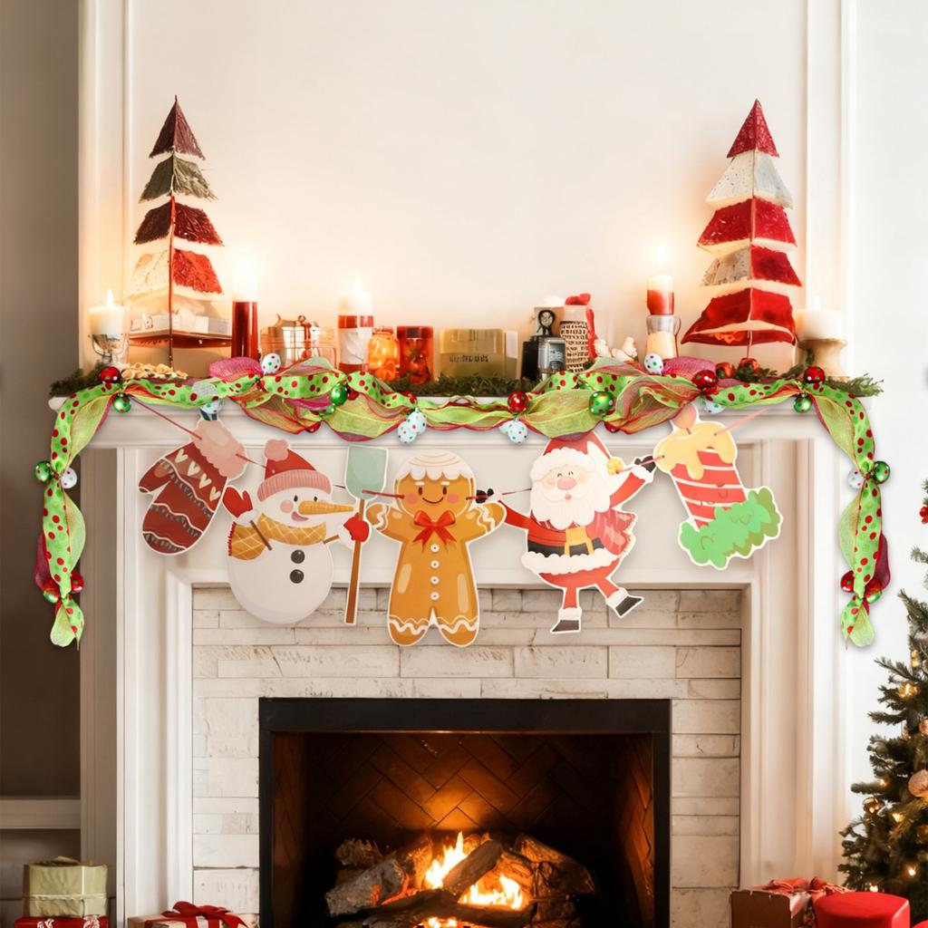 Christmas Decorations Creative Gift List Ball Hanging Ornaments Mesh Rattan Decorative Ribbon