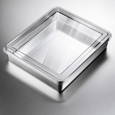 Roestvrijstalen Tiramisu Vorm Taartbakplaat Taartvormcontainer Met Deksel Taartbewaardoos Huishoudelijke Dessert Bakgereedschap