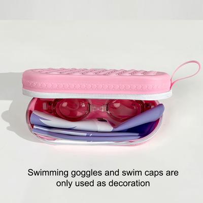 Herren Damen Tragbare Atmungsaktive Schwimmbrille Aufbewahrungsbox Silikon Brillenbox Halter Sonnenbrillentasche Lesebrillenetui