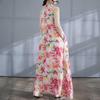 New Boho Long Dress Summer New Style Add Fat To Increase Sleeveless Crew-neck Print Dress
