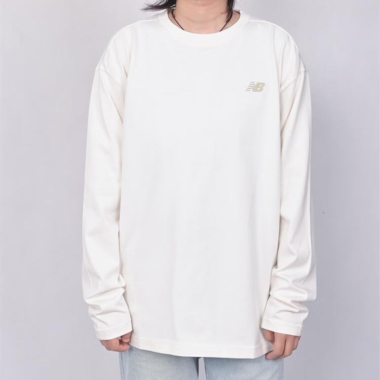 New Balance T Shirts Men's Ivory White Crew Neck Moderate NDF33221-IV