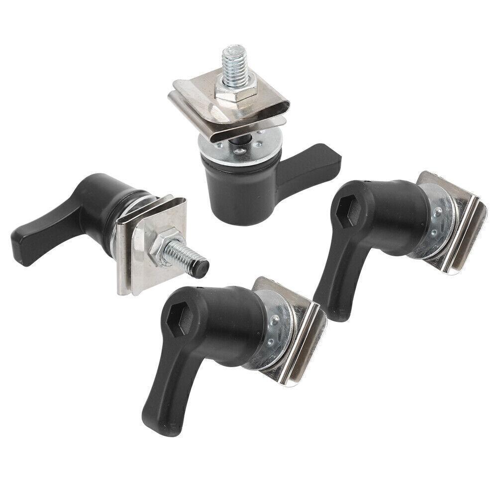 4PCS Black Hard Saddlebag Lever Lock Bolts For Harley Touring Street Glide
