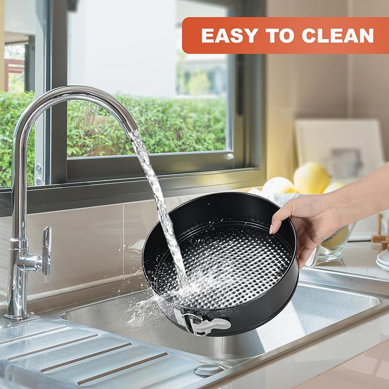 4/7/9Inch Carbon Steel Cake Mold with Latch Nonstick Cake Tin with Removable Bottom Cake Pan Brownies Cheesecake Baking Mould