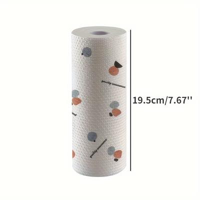 1/4 rollo, 50 hojas, toallitas de cocina reutilizables de bambú (Mojado y seco), rollo de toalla de mano, apto para restaurantes y cocinas