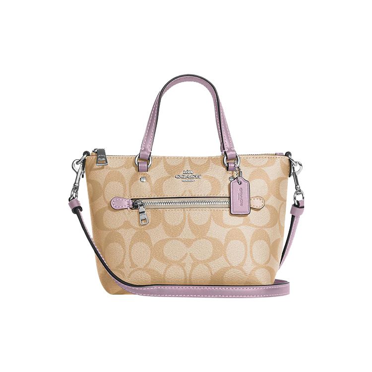

Coach Gallery 22 Classic Zipper Detachable Shoulder Strap Coated Canvas Smooth Leather Handbag Shoulder Bag Crossbody Bag Small CA721-SVUDV Basic Set (Bag+Dust Bag)